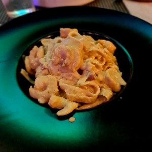 Pasta Strega con camarones