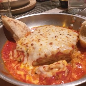 lasagna de pollo gratinada