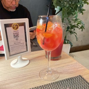 Sangria con vino tinto