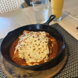 Lasagna de pollo salsa roja