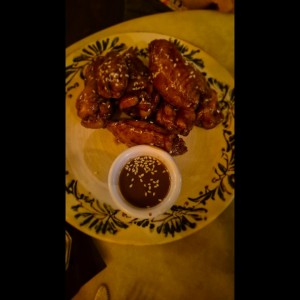 Alitas de Pollo Miel y Ron