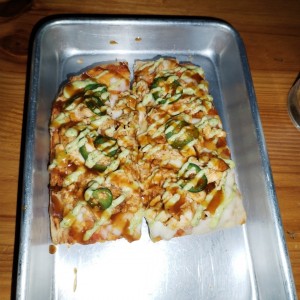 Pizza de pollo BBQ