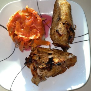 Pollo con ensalada