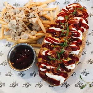 Hot Dog Americano con papas