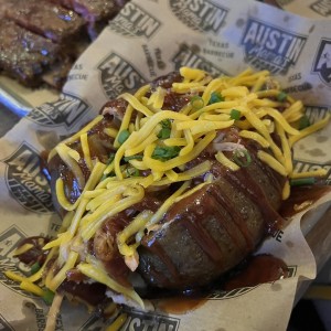 Papa Ahumada con brisket