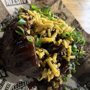 Papa ahumada con brisket