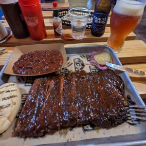 Media ribs + frijoles y pinta Samuel Adams