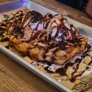 waffle postre