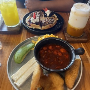 Istmeño y Waffle mix 