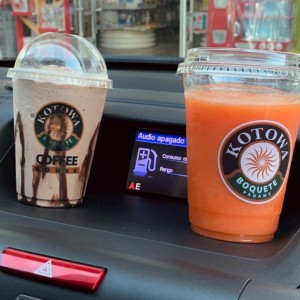 Frappe choco menta y papaya