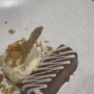 Postre de barra de chocolate
