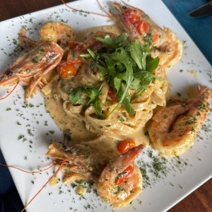Pastas - Fettuccine con Langostinos