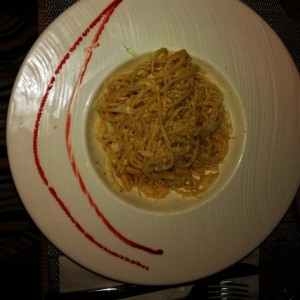 Pasta a la carbonara con crema