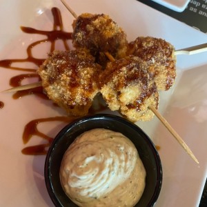 brochetad de queso y platano