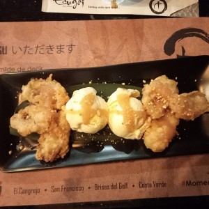 banana tempura con helafo