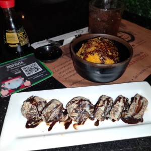 helado frito y cookies and cream