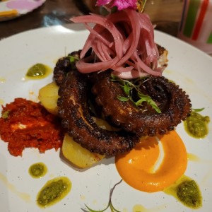 Pulpo glaseado