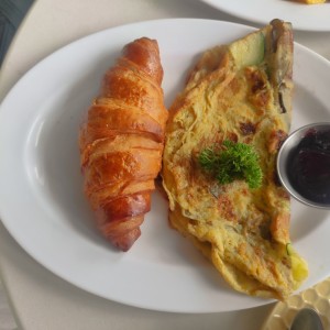 huevo revuelto con vegetales