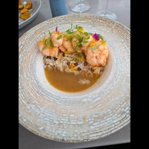 Langostinos en Coco y Azafrán