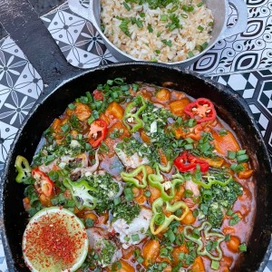 Mondongo con langostinos