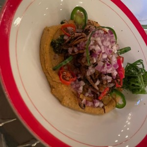 Hummus de Frijol blanco con aranitas 