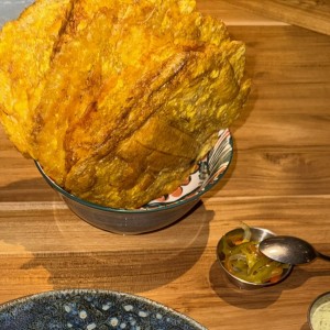 Patacones con salsa sexy