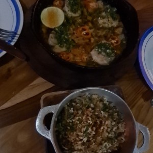 Mondongo con langostinos