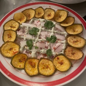 Ceviche de pescado acocado
