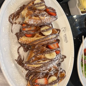 Waffles con nutella