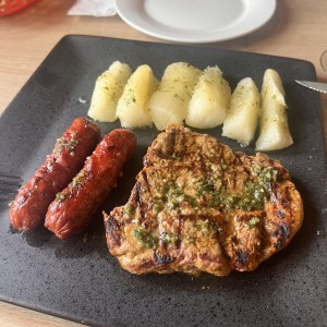 Combo de churrasco y chorizo