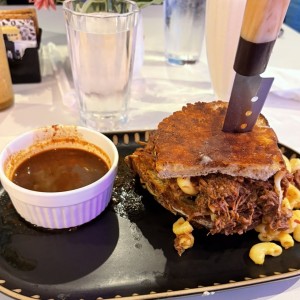 Birria Mac and Cheese Sandwich