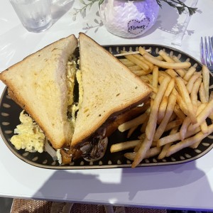 Philly Steak and Eggs Sandwich