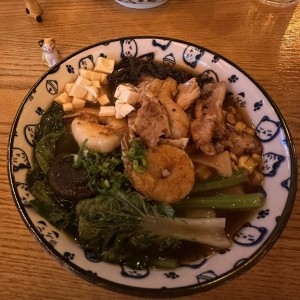 Ramen con langostinos