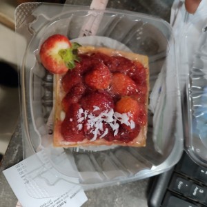 postre de fresa con coco