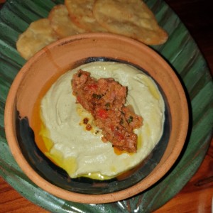 dip de berenjena con chorizo 