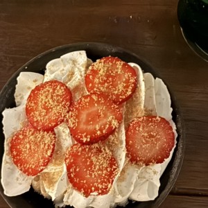 Fresas con crema