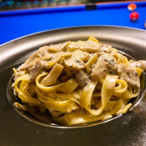 Tagliatelle con trufas