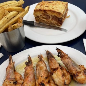 LANGOSTINOS A LA GRIEGA