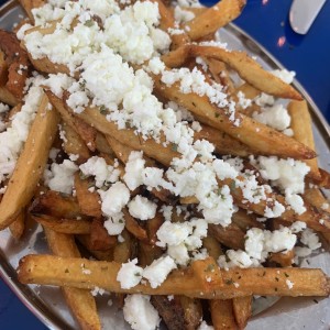 papas con queso feta
