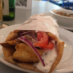 souvlaki de langostino