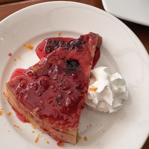 Flan de frutos rojos