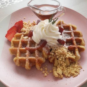 Waffle de guayaba