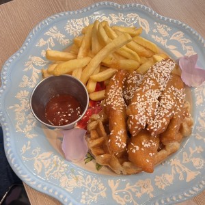 Chicken waffles
