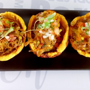 Patacones con ropa vieja