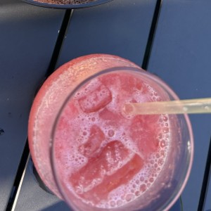 Jugo natural de fresa