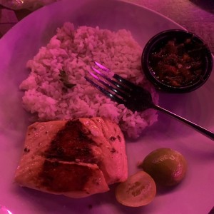 Salmon y arroz