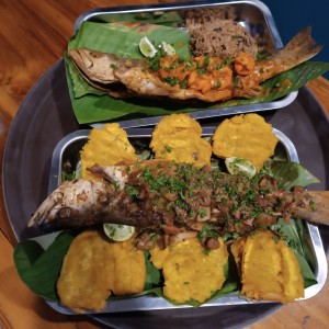 Pescado Entero a lo Macho y Pescado a la Reina