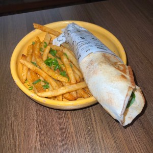 Wrap de falafel y vegetales