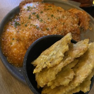Milanesa con patacones