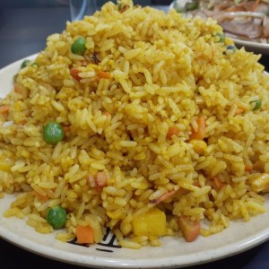 Arroz con curry vegetales
